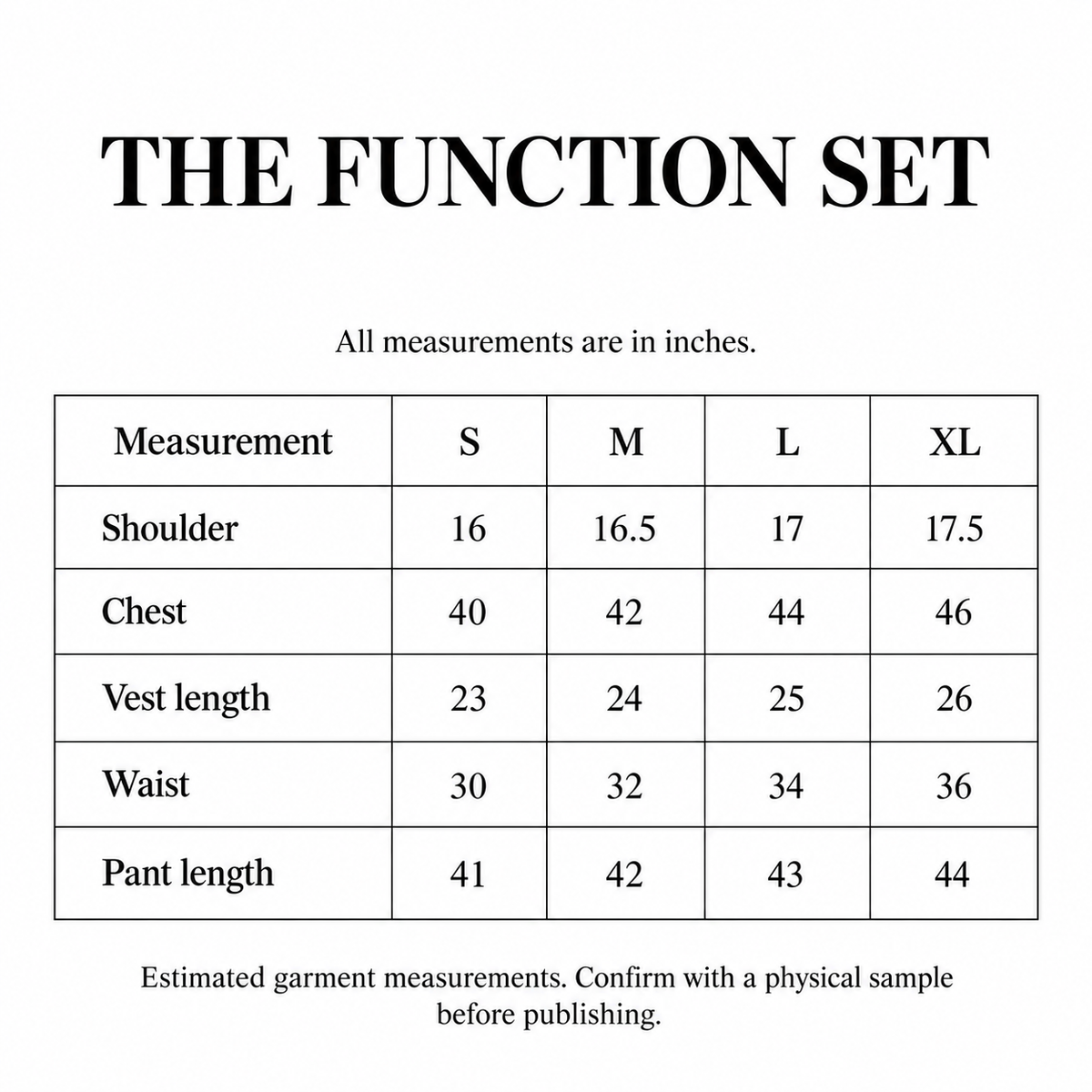 The Function Set