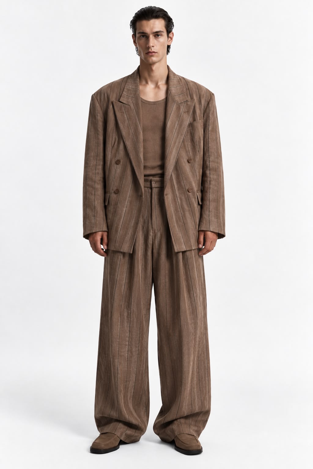 relaxed pinstripe set