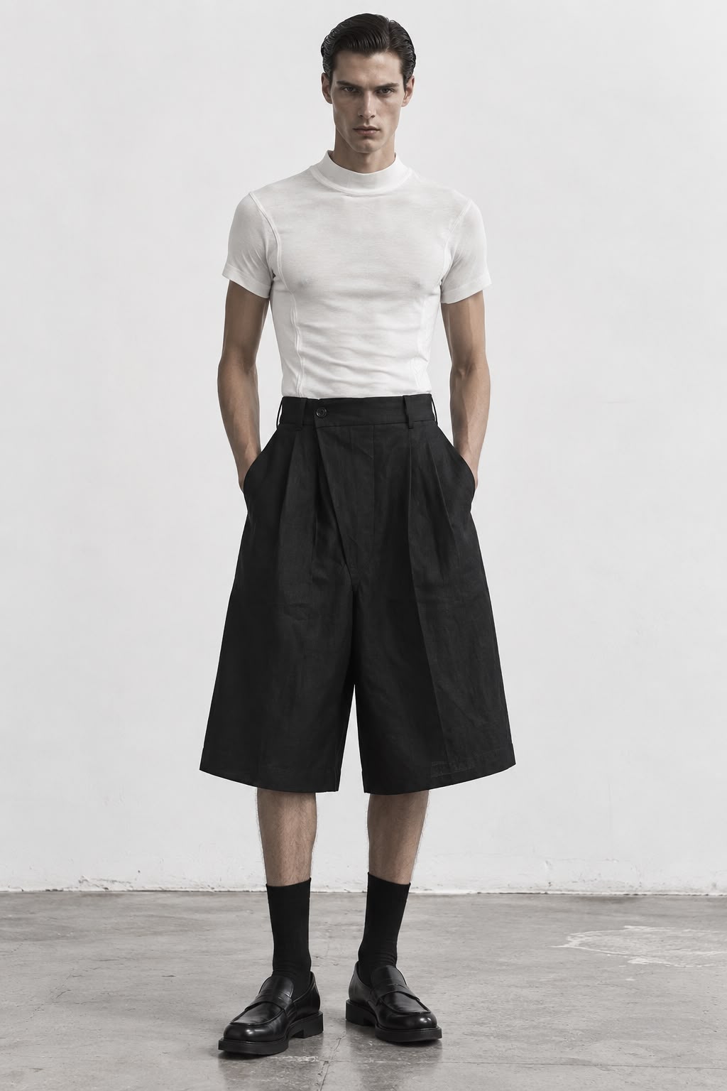 linen bermuda shorts