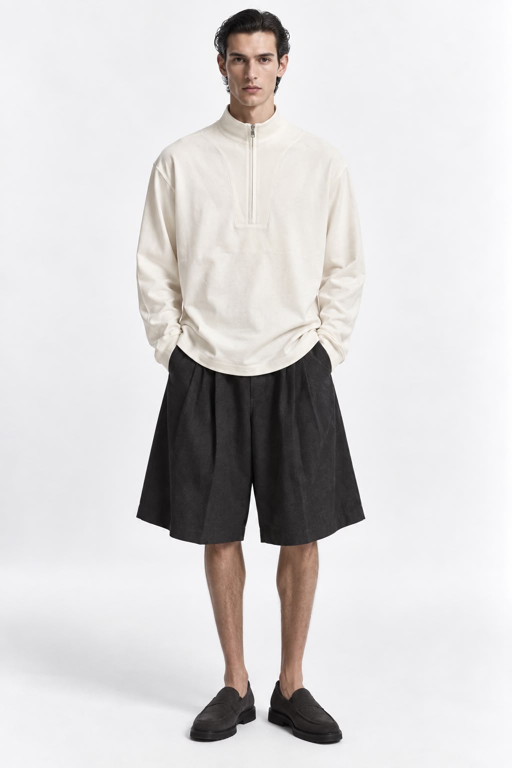 long sleeve quater zip top