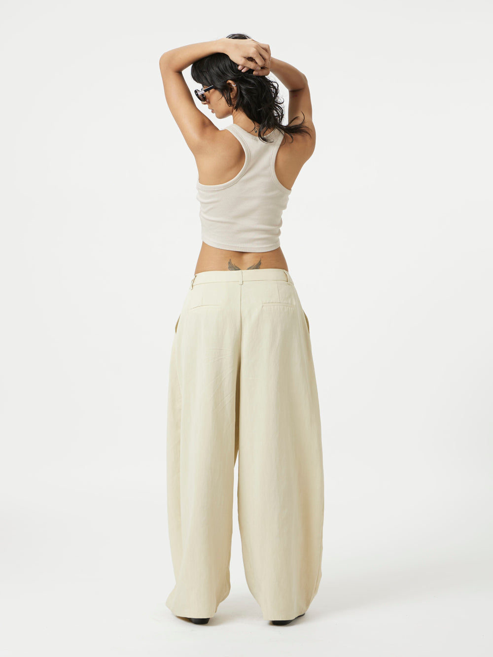Beige Lazy Pants