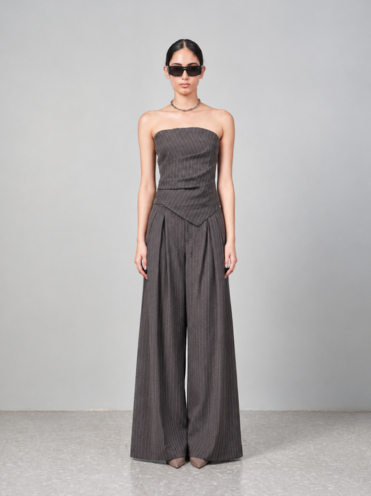 Pinstripe Asymmetric Set