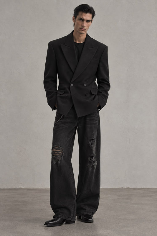 Black Sculpted Blazer