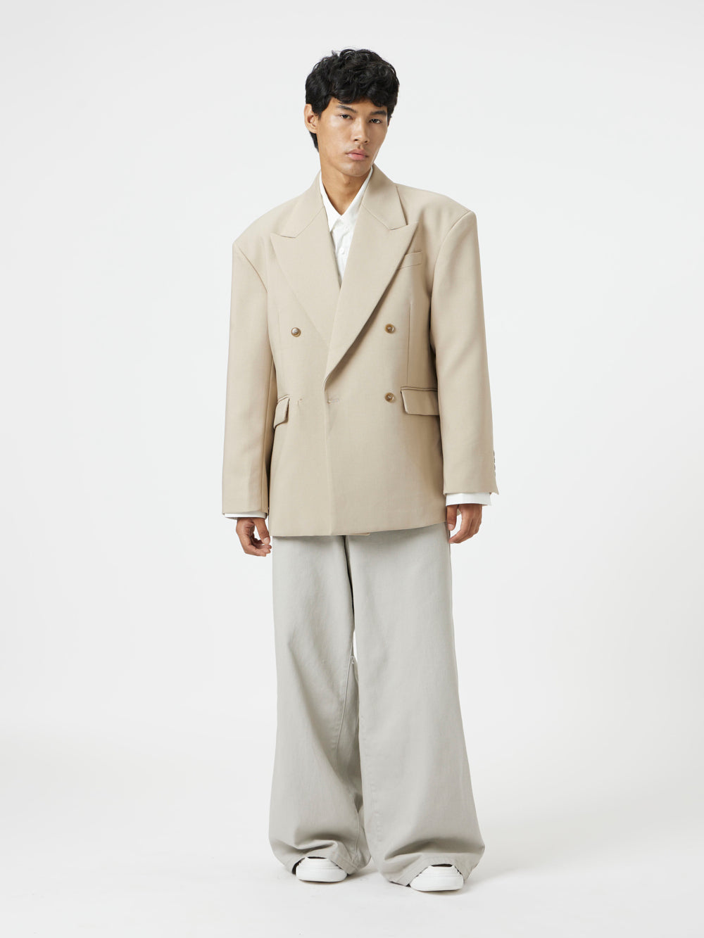 Biege Oversize Blazer