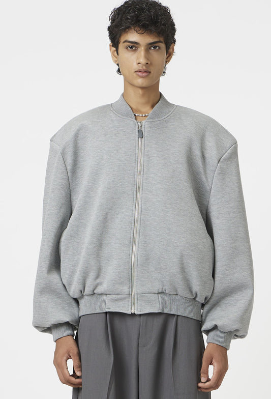 muted grey box jacket