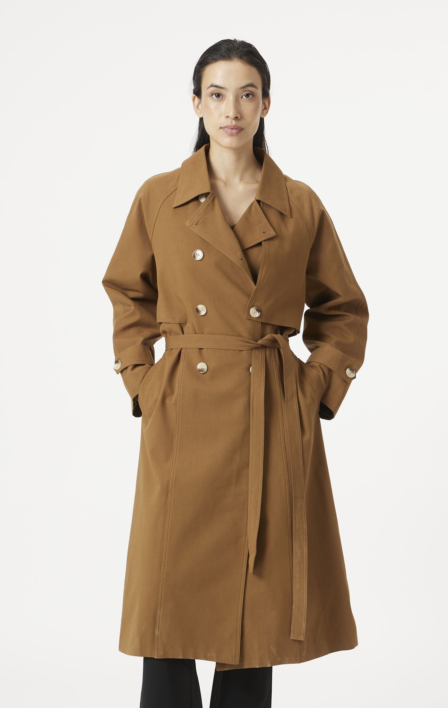 luxe cut trench