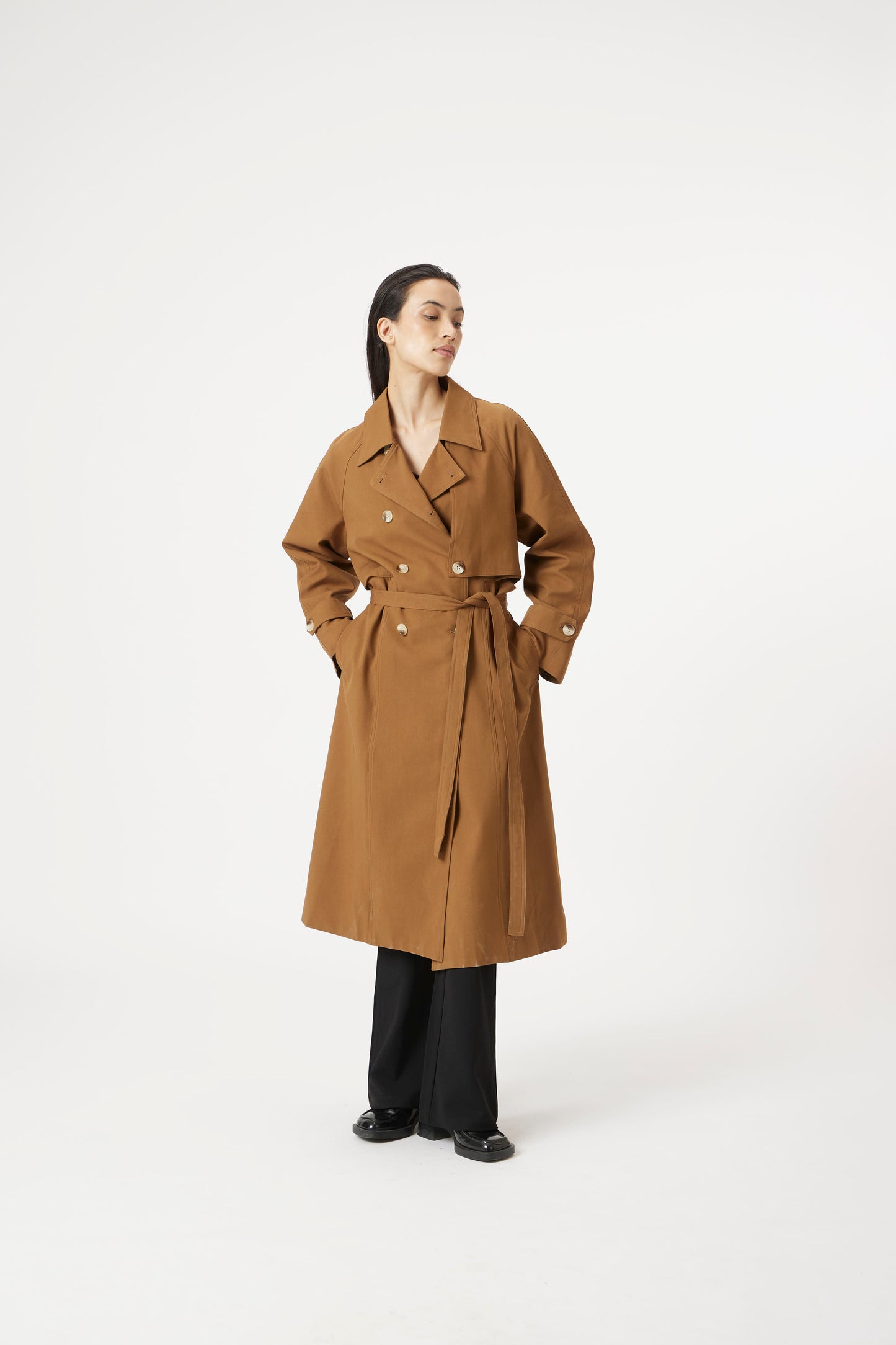 luxe cut trench