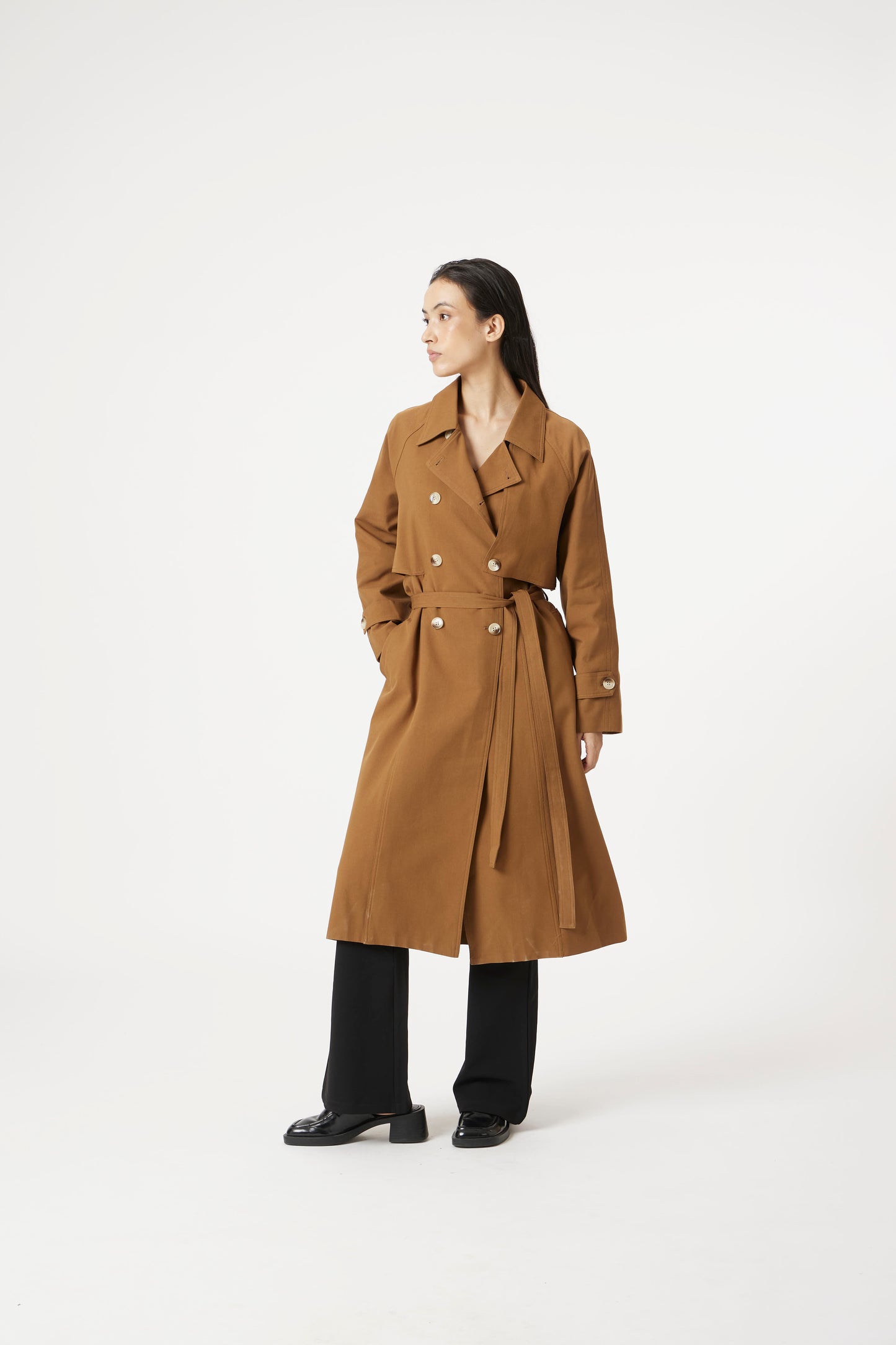 luxe cut trench