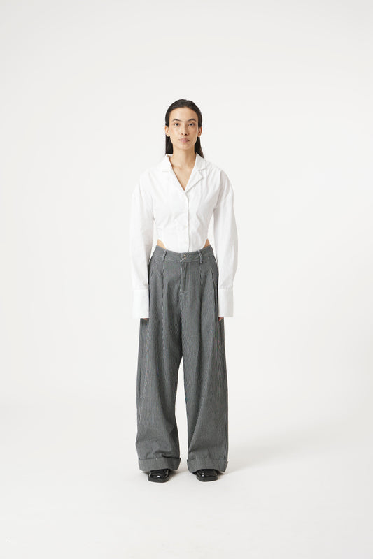 Grey loose pants