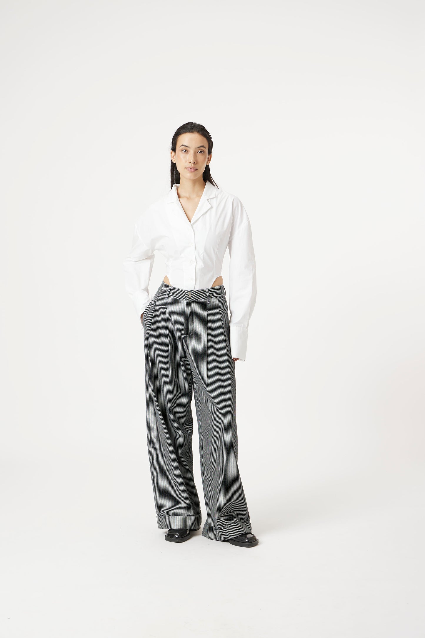 Grey loose pants