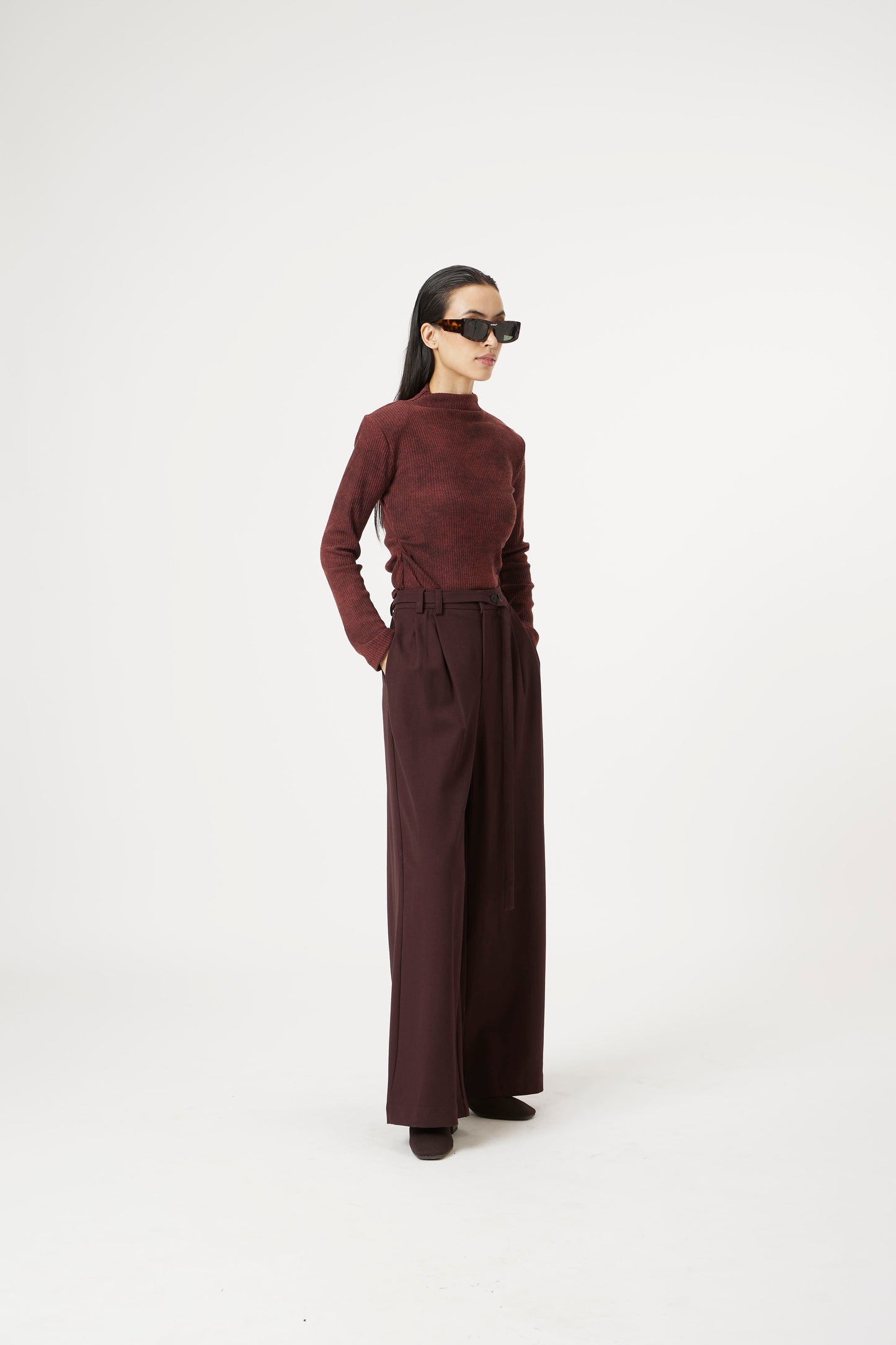 textured brown top
