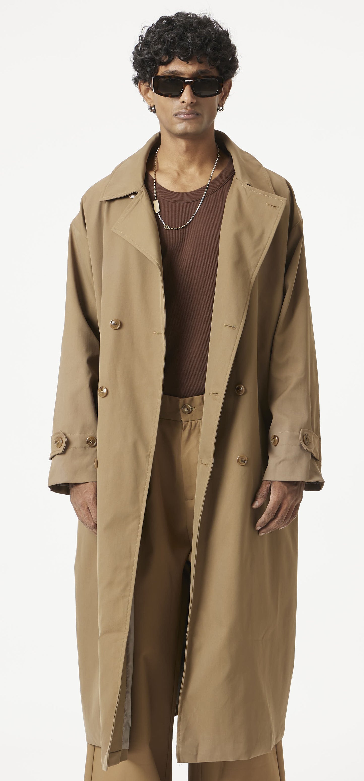 regular tan trench