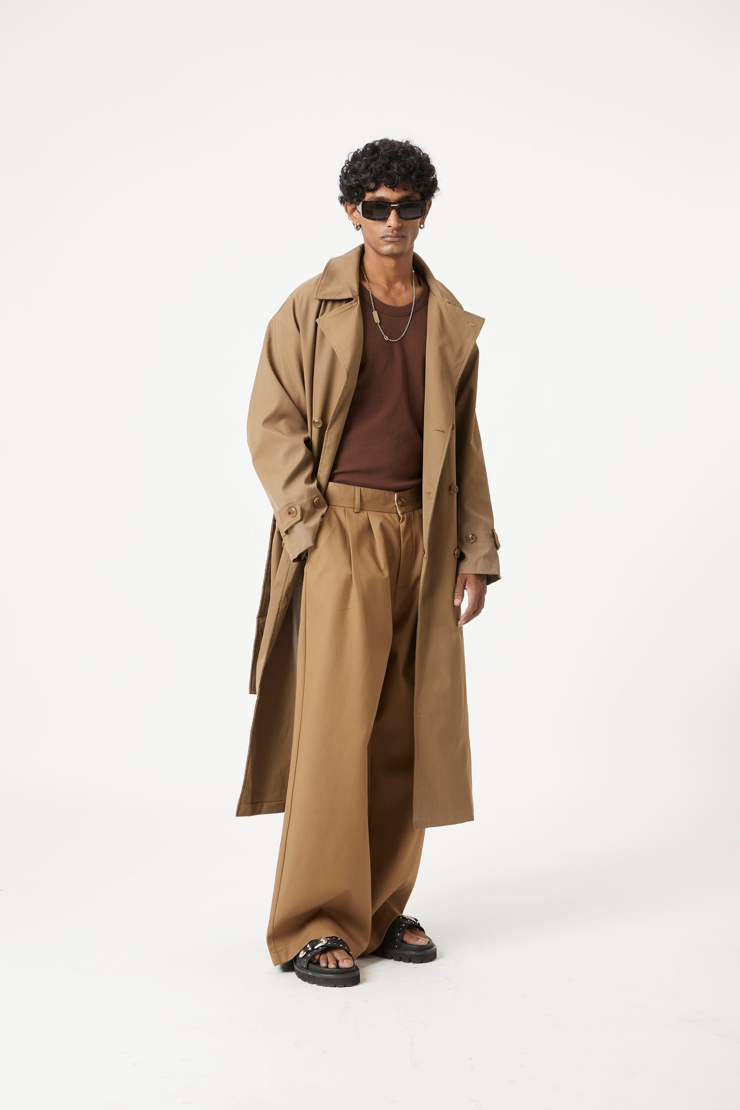 regular tan trench