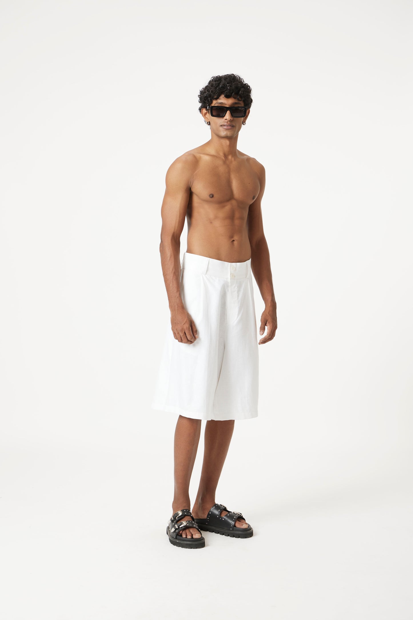 black linen longline set