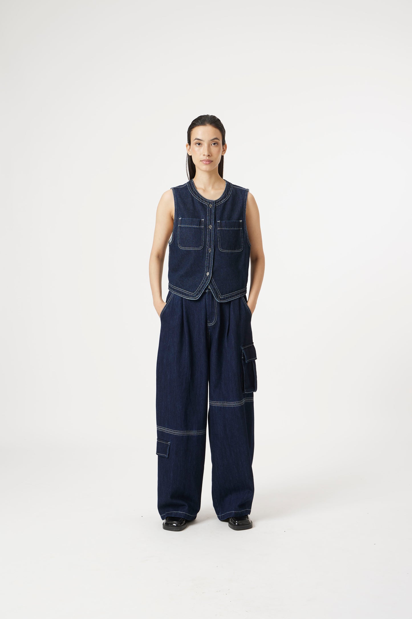 blue vest mode waistcoat
