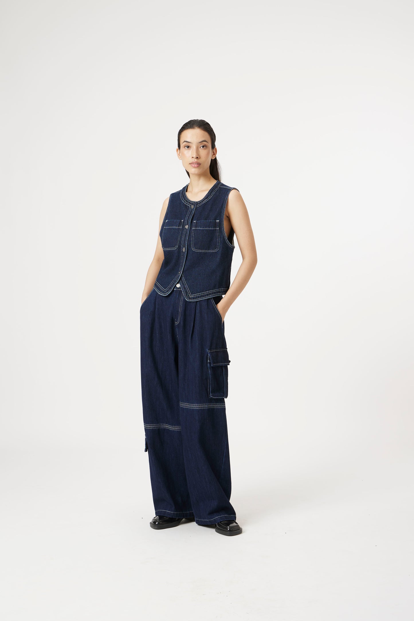 blue vest mode waistcoat