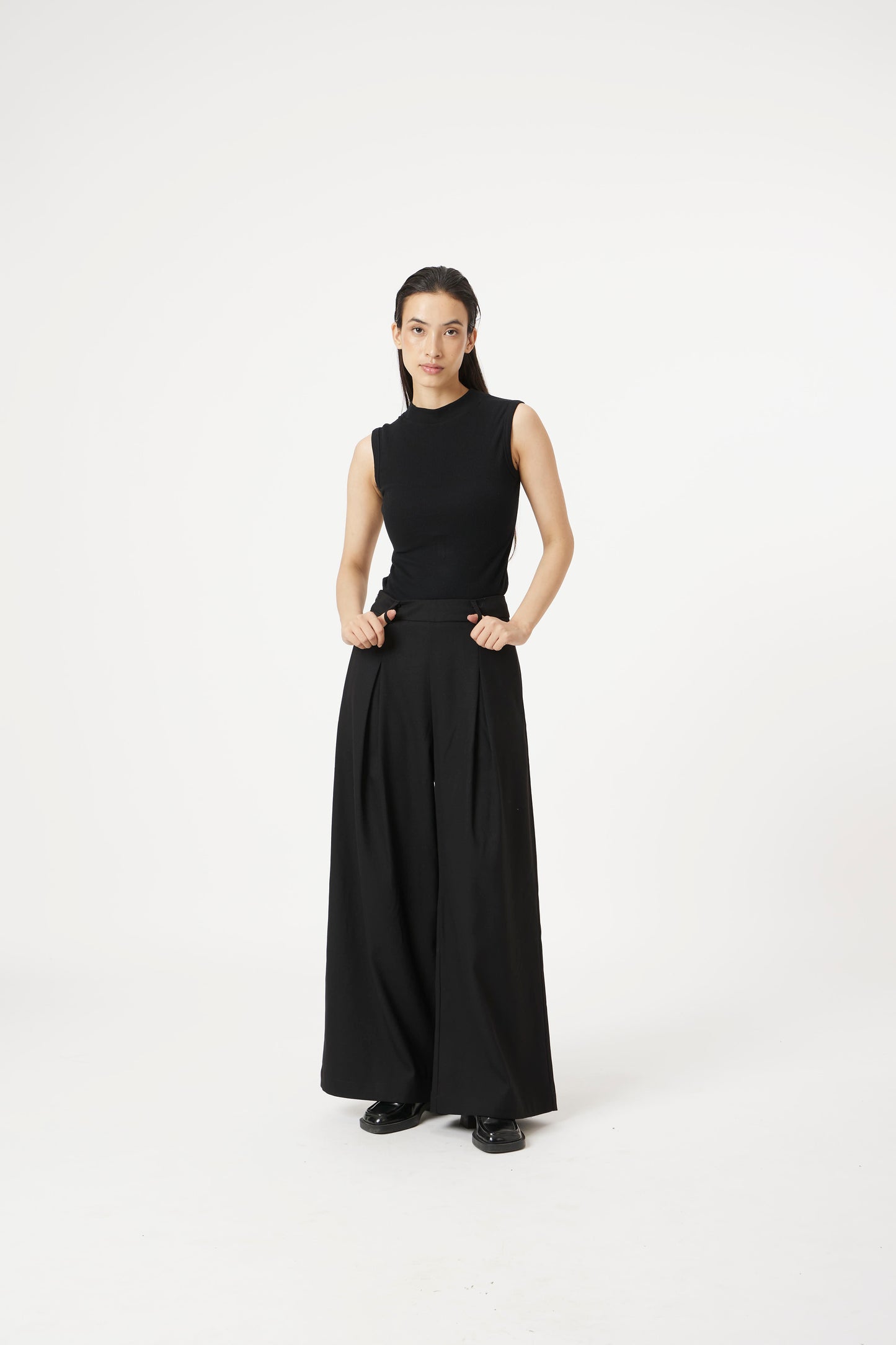 Black snap pants