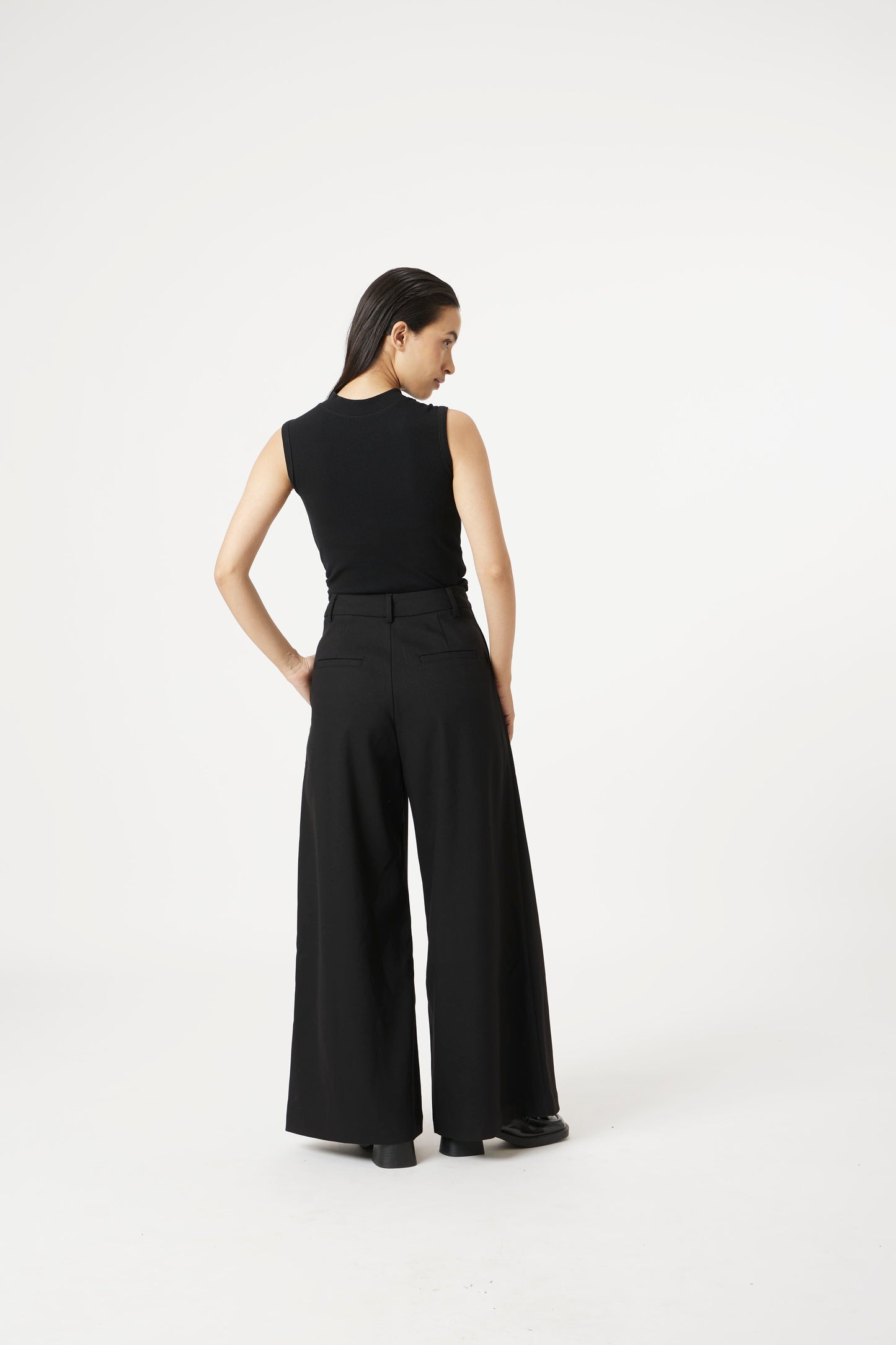 Black snap pants