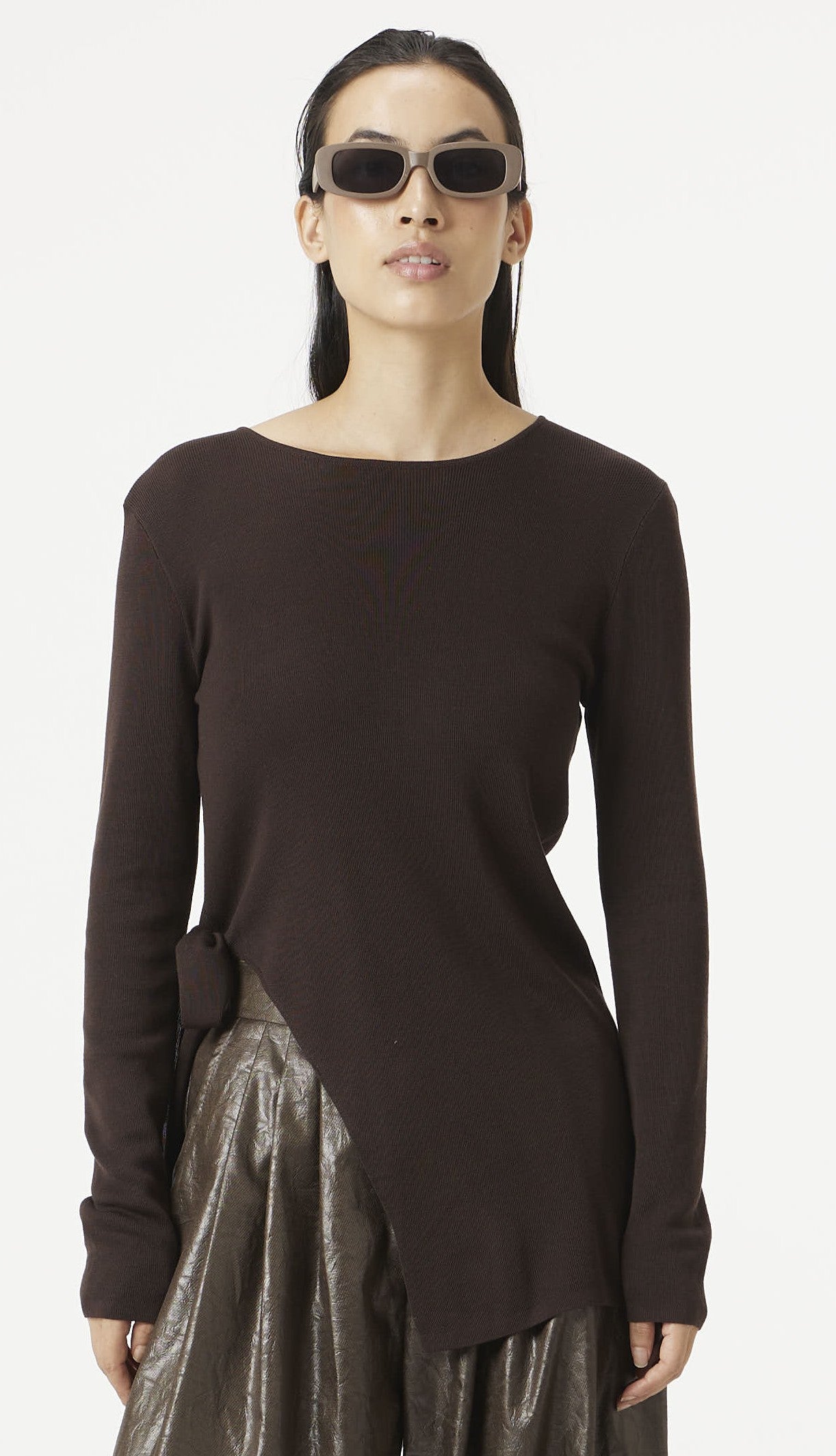 brown purpose knit