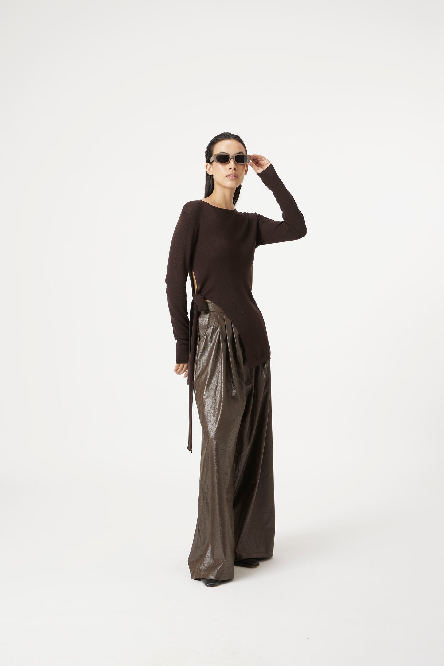 brown purpose knit