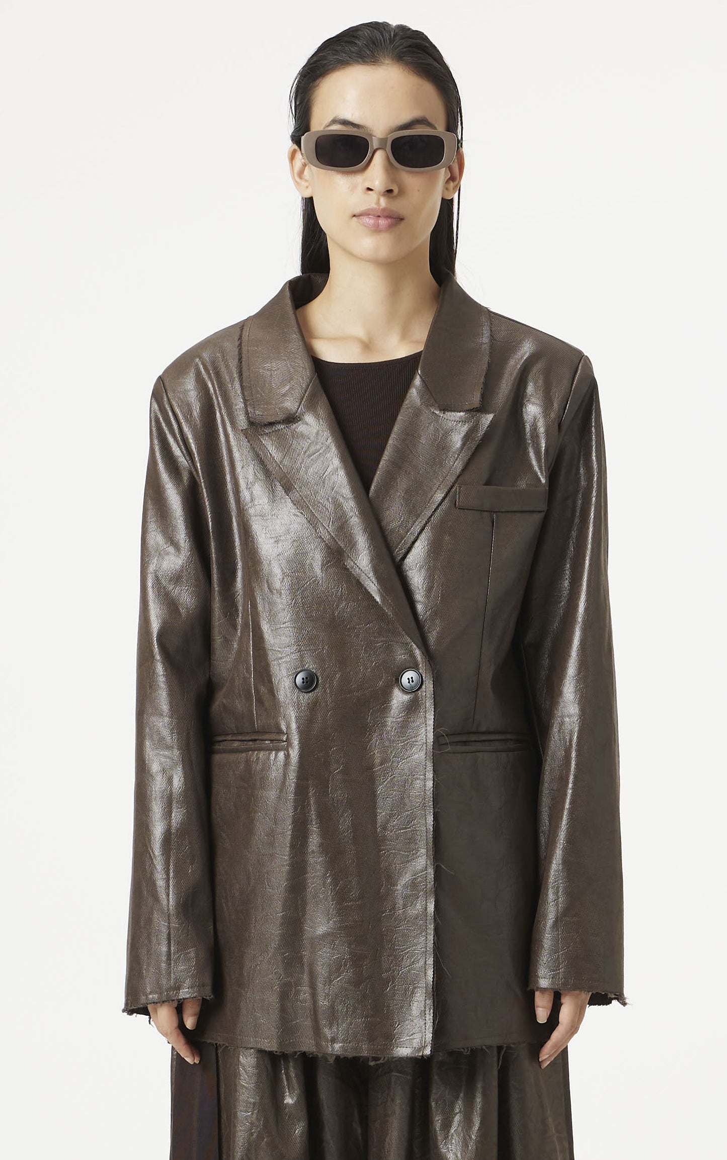brown tailor theory blazer