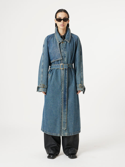 Blue Denim Love Trench