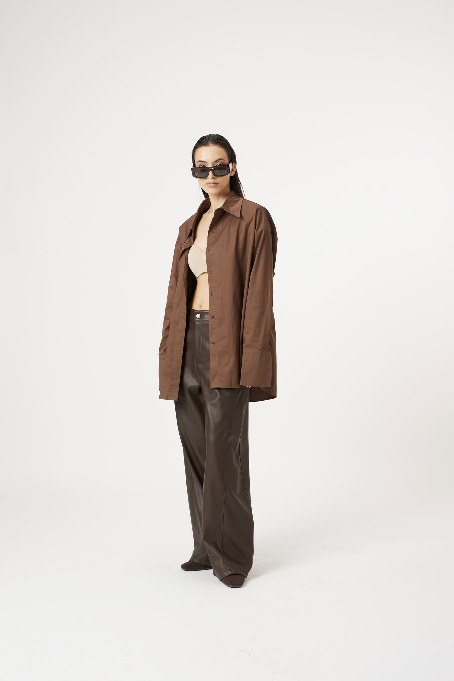 plain brown shirt