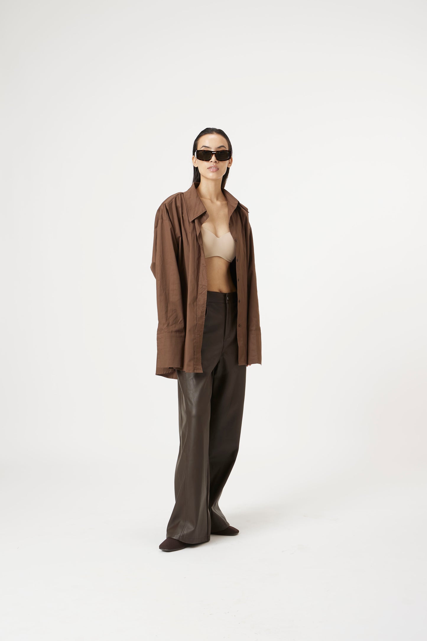 plain brown shirt