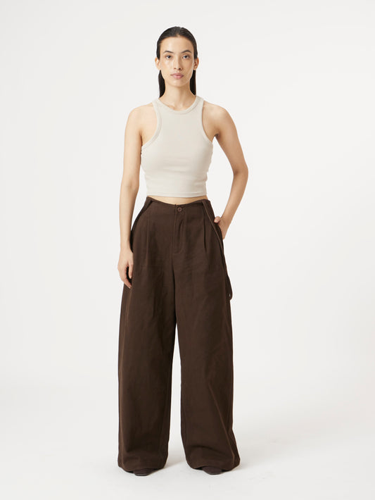 Brown Simple Pants