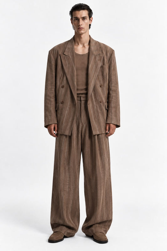 relaxed pinstripe set