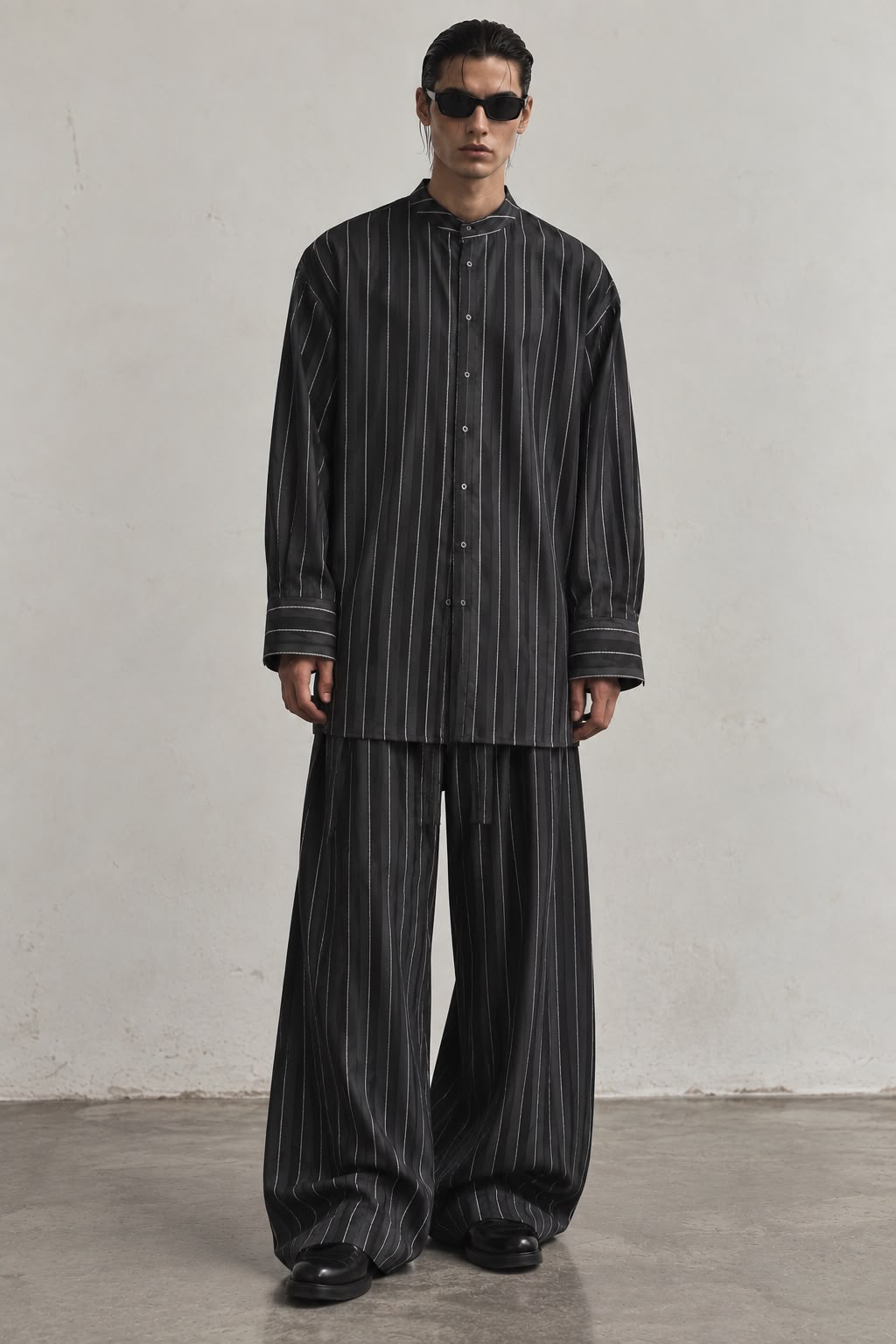 midnight pinstripe set