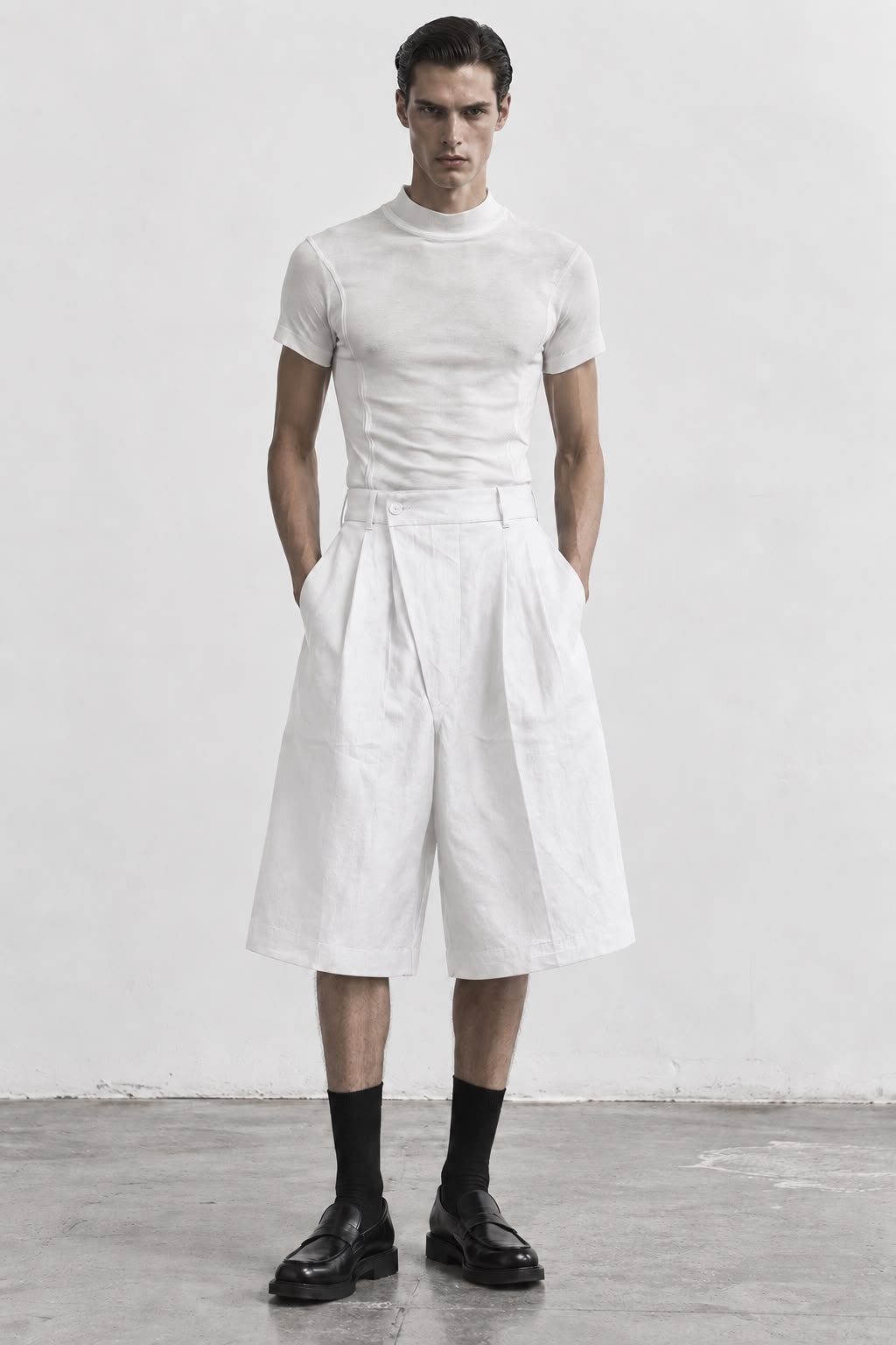 linen bermuda shorts