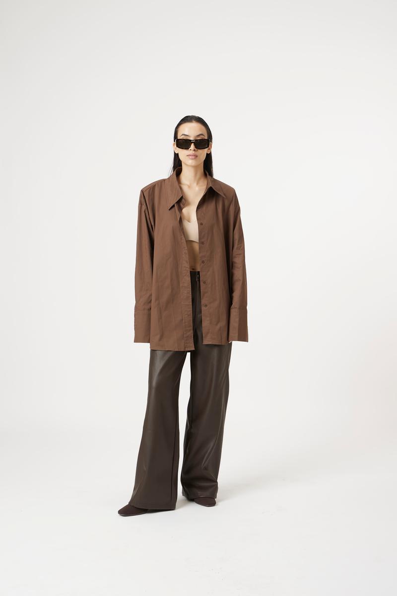 plain brown shirt
