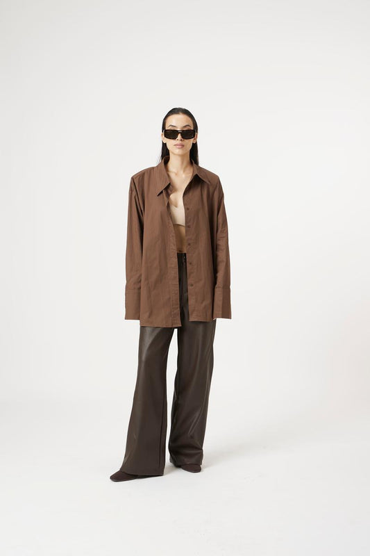 plain brown shirt