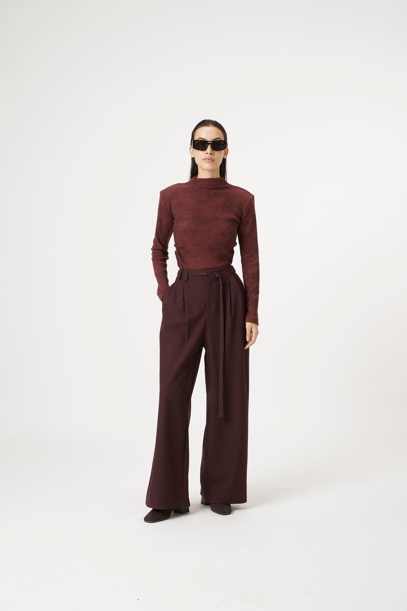 textured brown top
