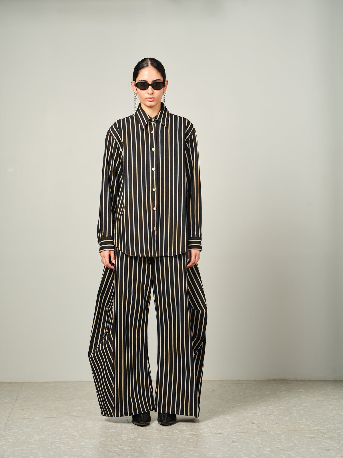 Bold Stripe Denim Set