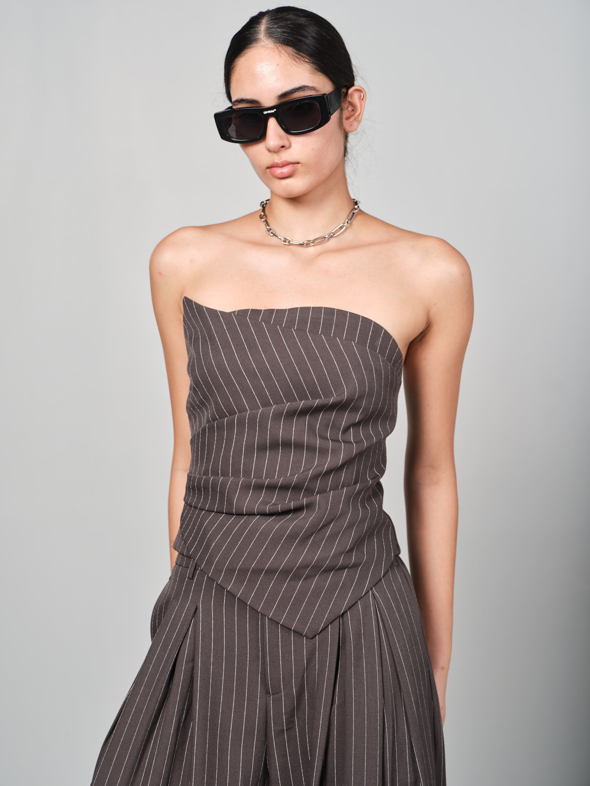 Pinstripe Asymmetric Set