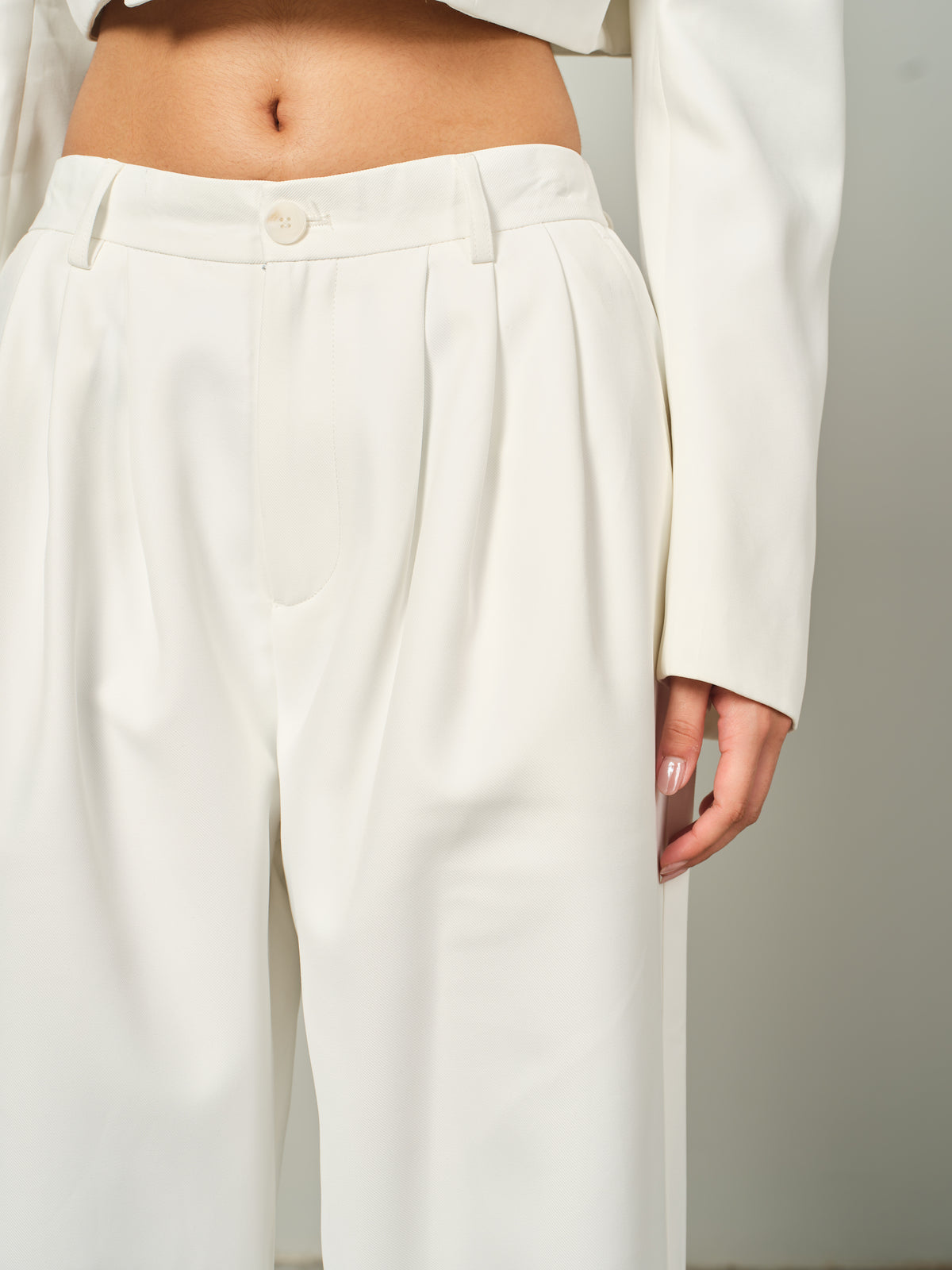 Structured Cropped Blazer Set