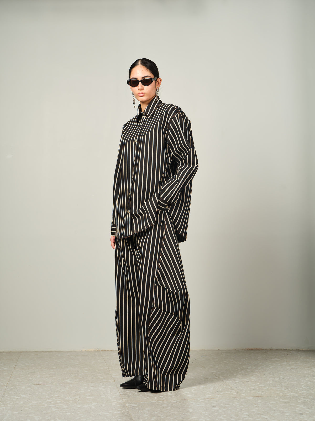 Bold Stripe Denim Set