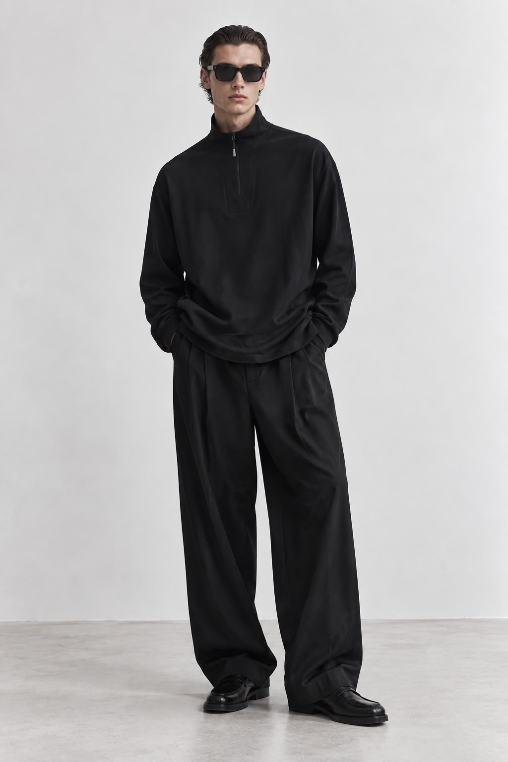 long sleeve quater zip top