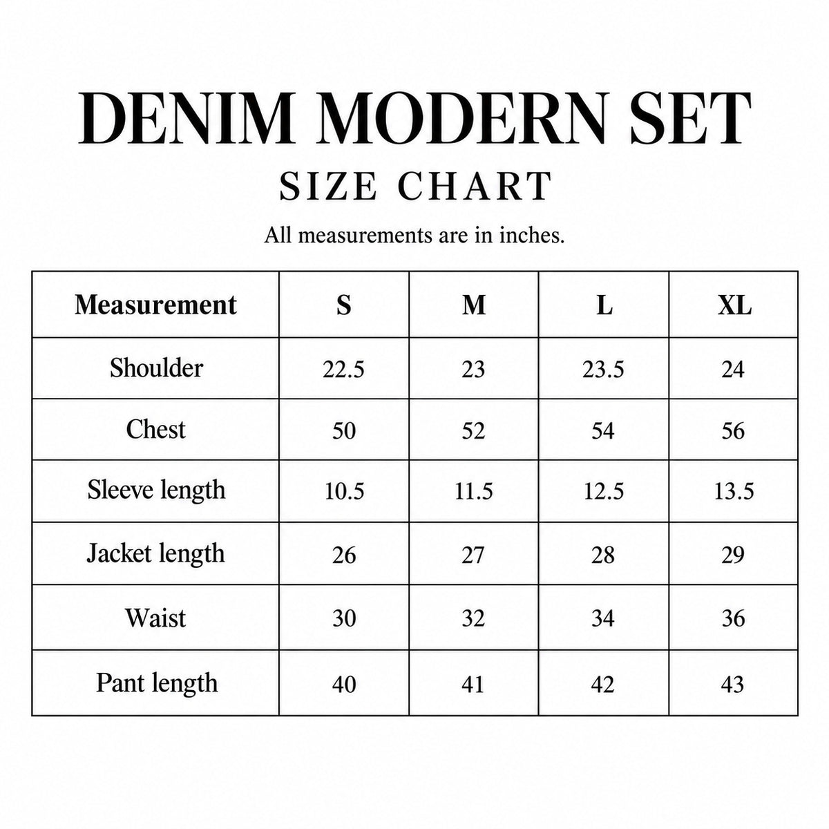 Denim Modern Set