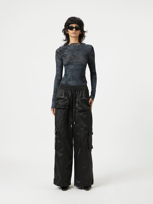 Black glint pants