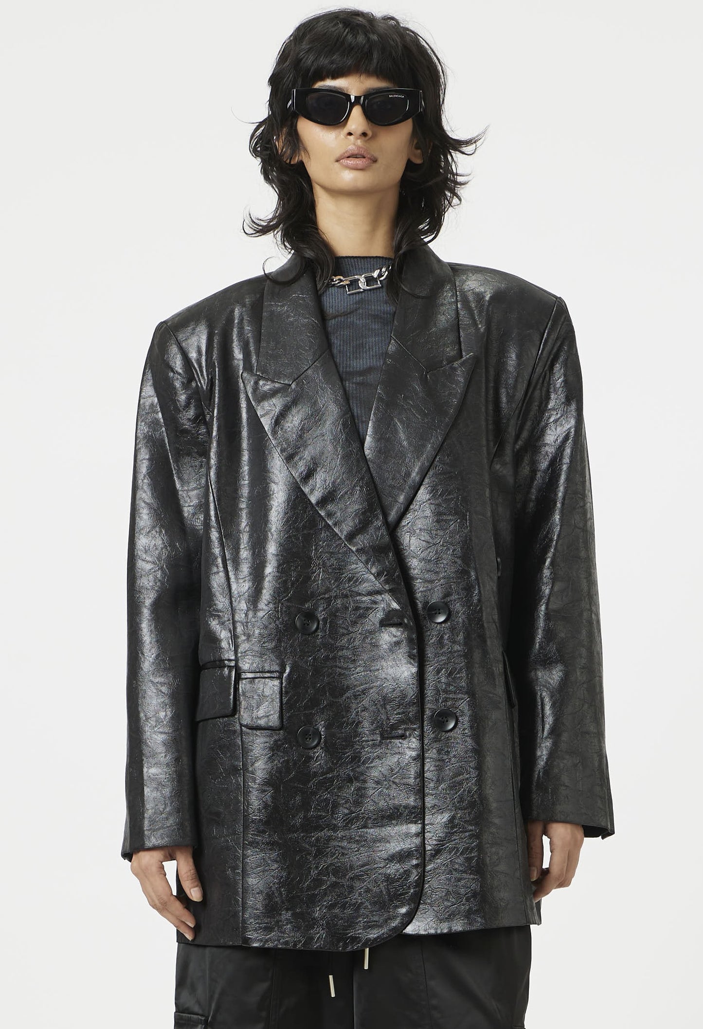 black bolt layer blazer
