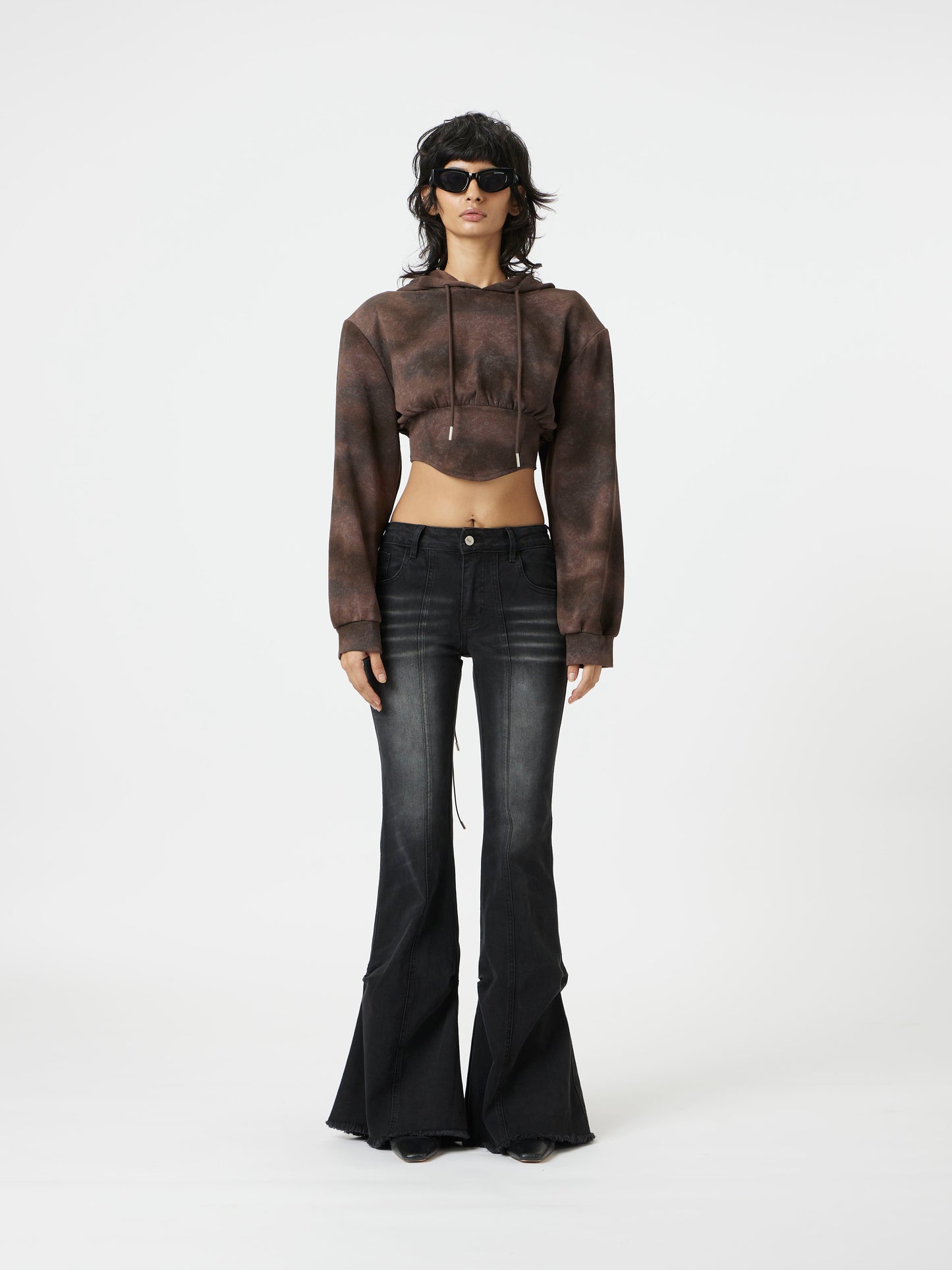 Black washed denims