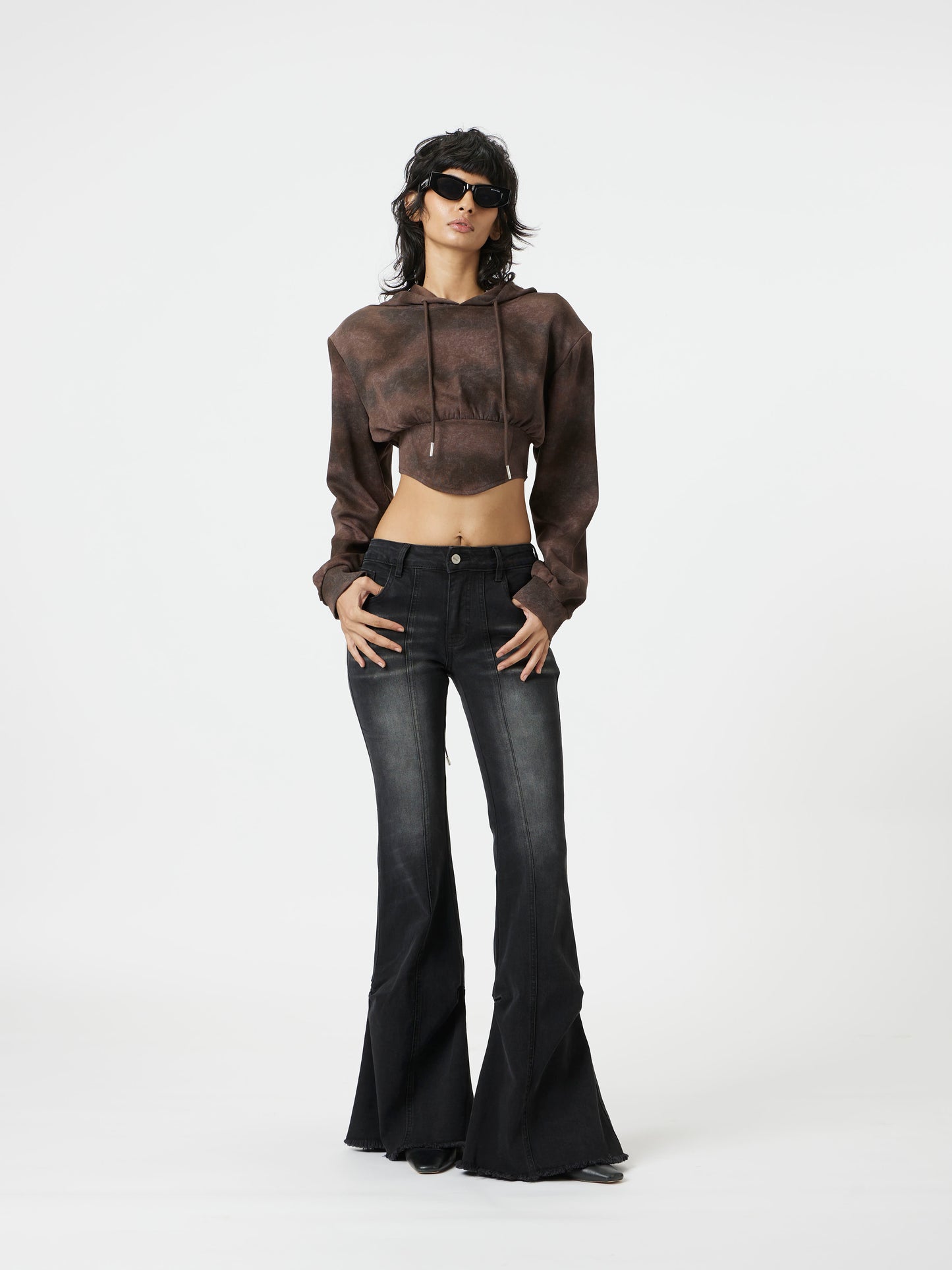 Black washed denims