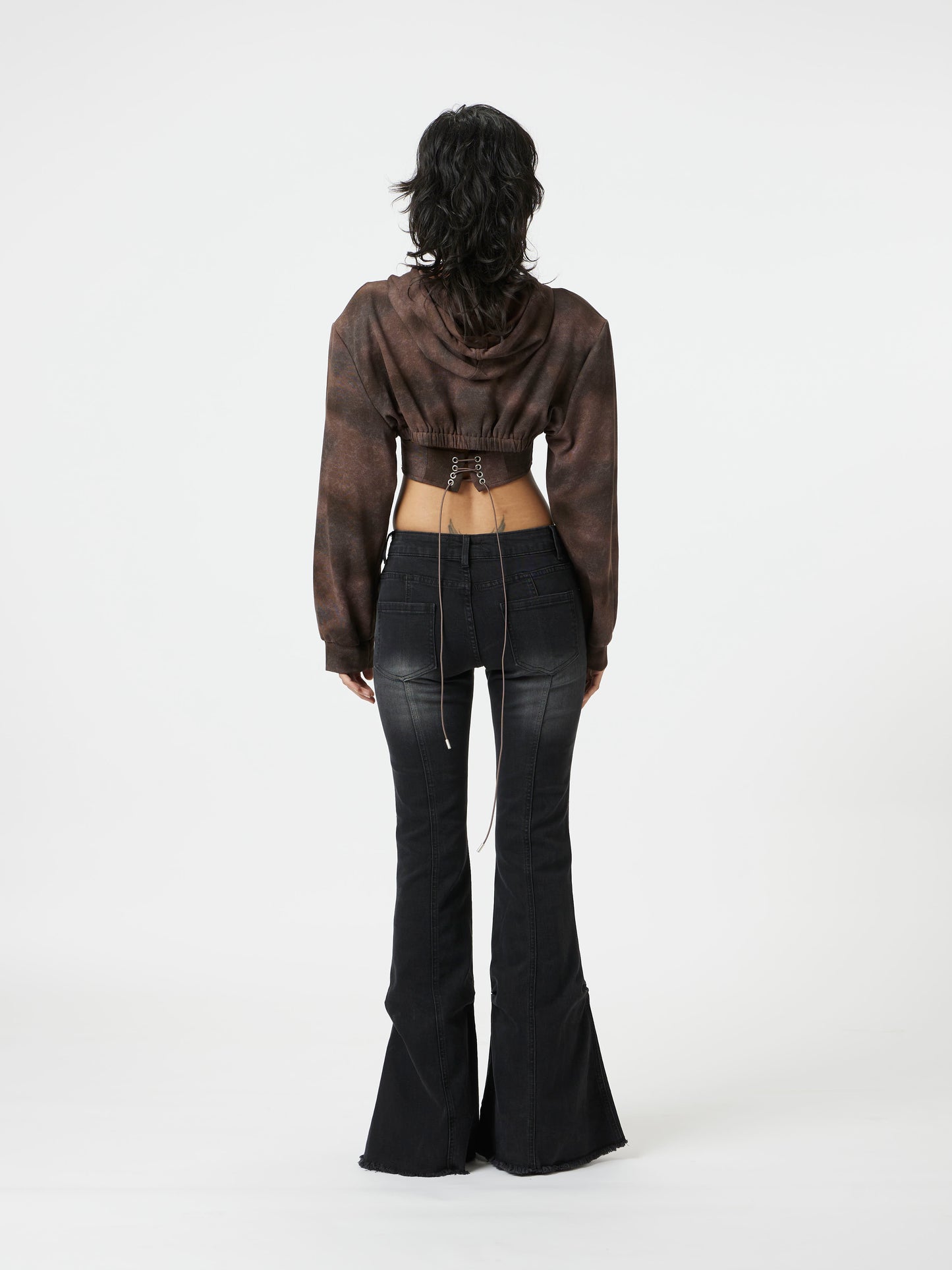 Black washed denims