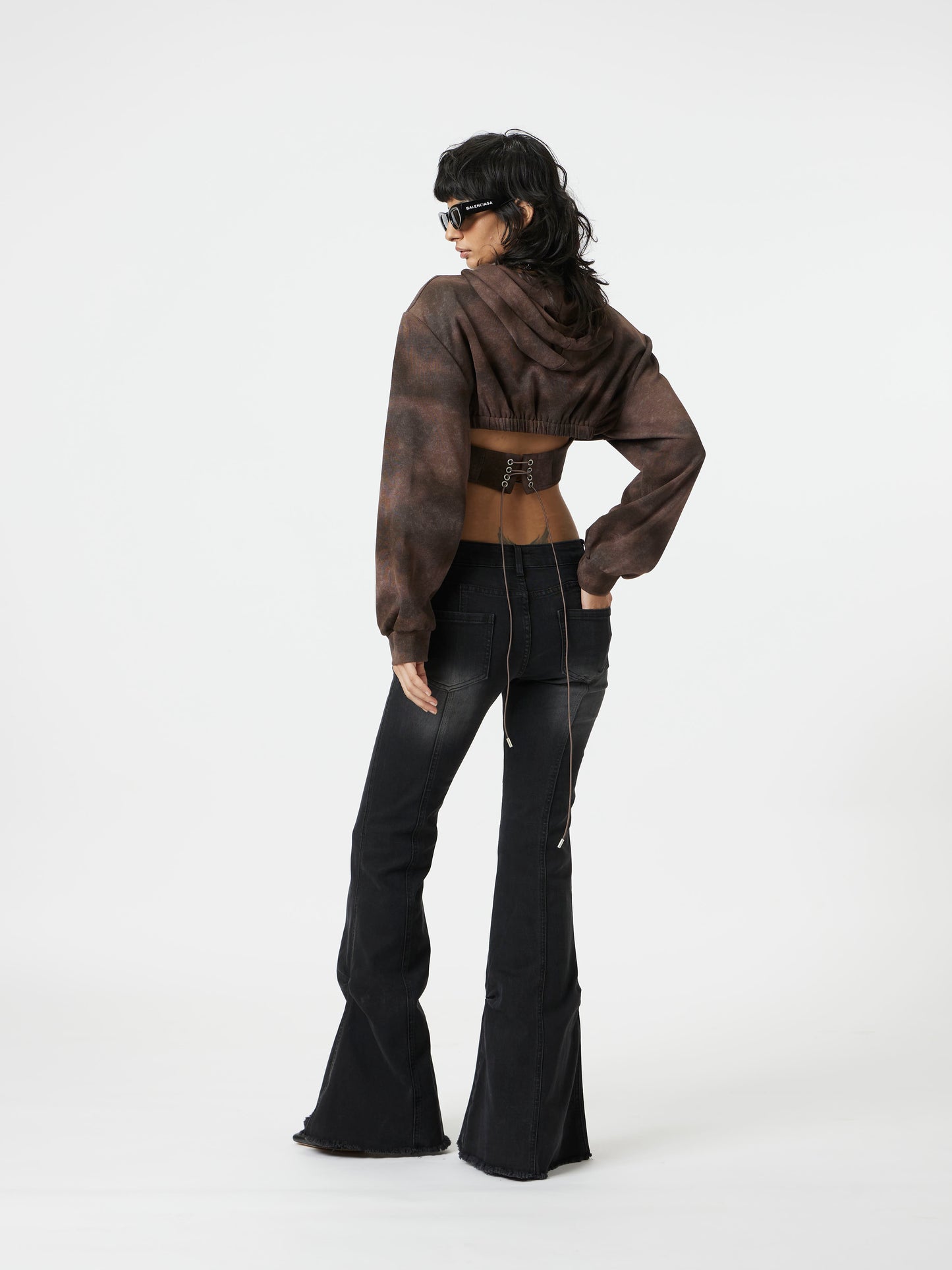 Black washed denims