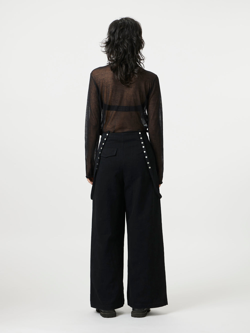 Black Strapped Pants