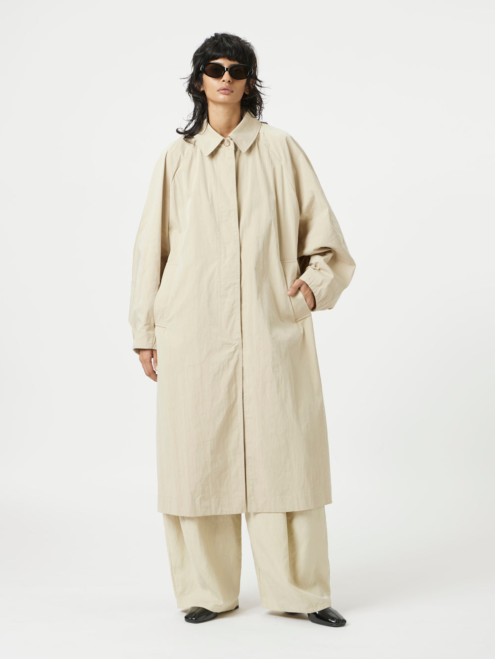 Biege Staple Trench