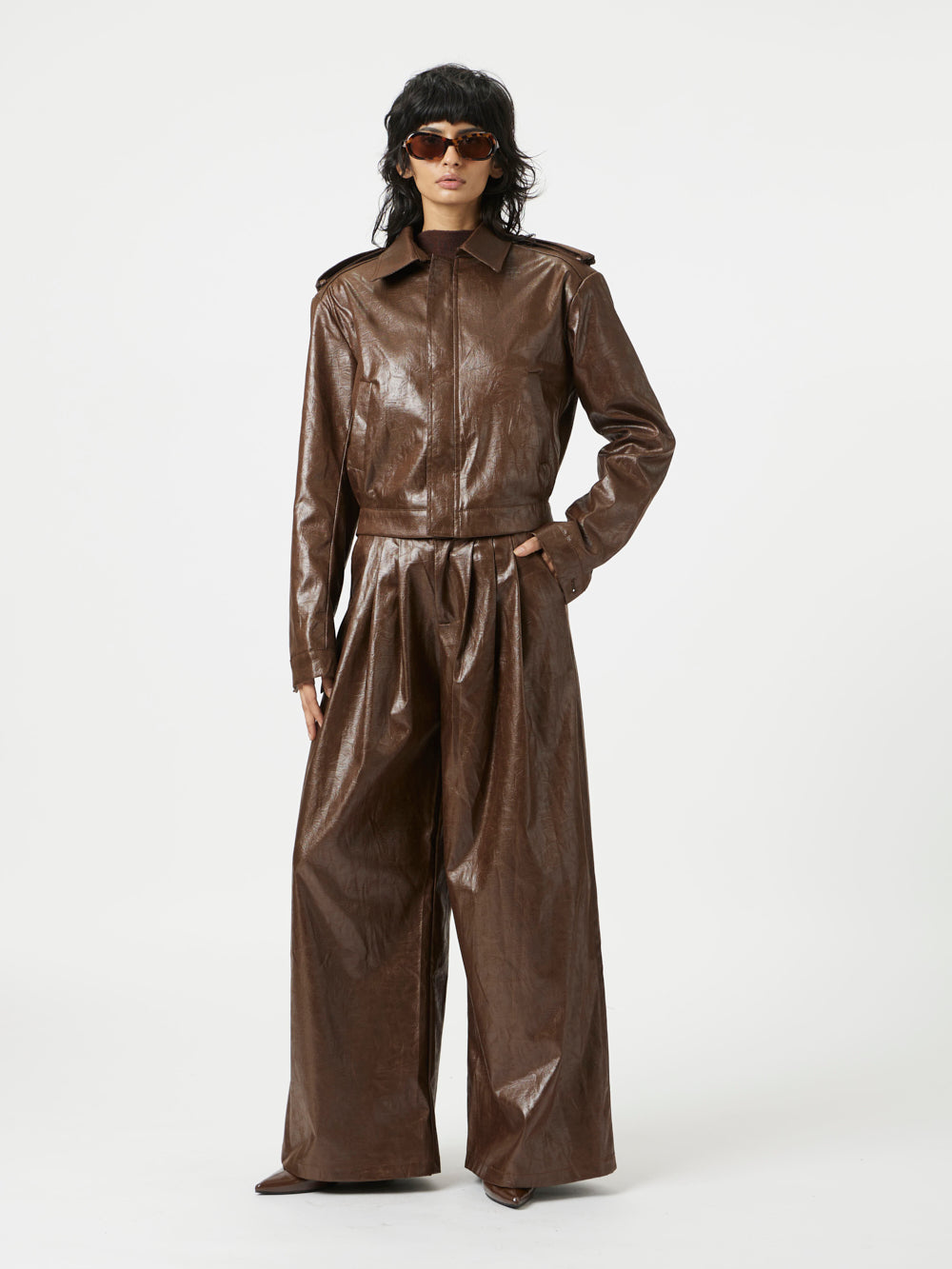 Brown Throw Over Set